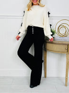 Bold Moves Tummy Control Black Wide Leg Jeans