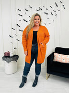 Pockets Full Of Calm Cardigan in Rust