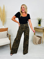 Judy Blue Walk On The Wild Side Retro Wide Leg Leopard Jeans