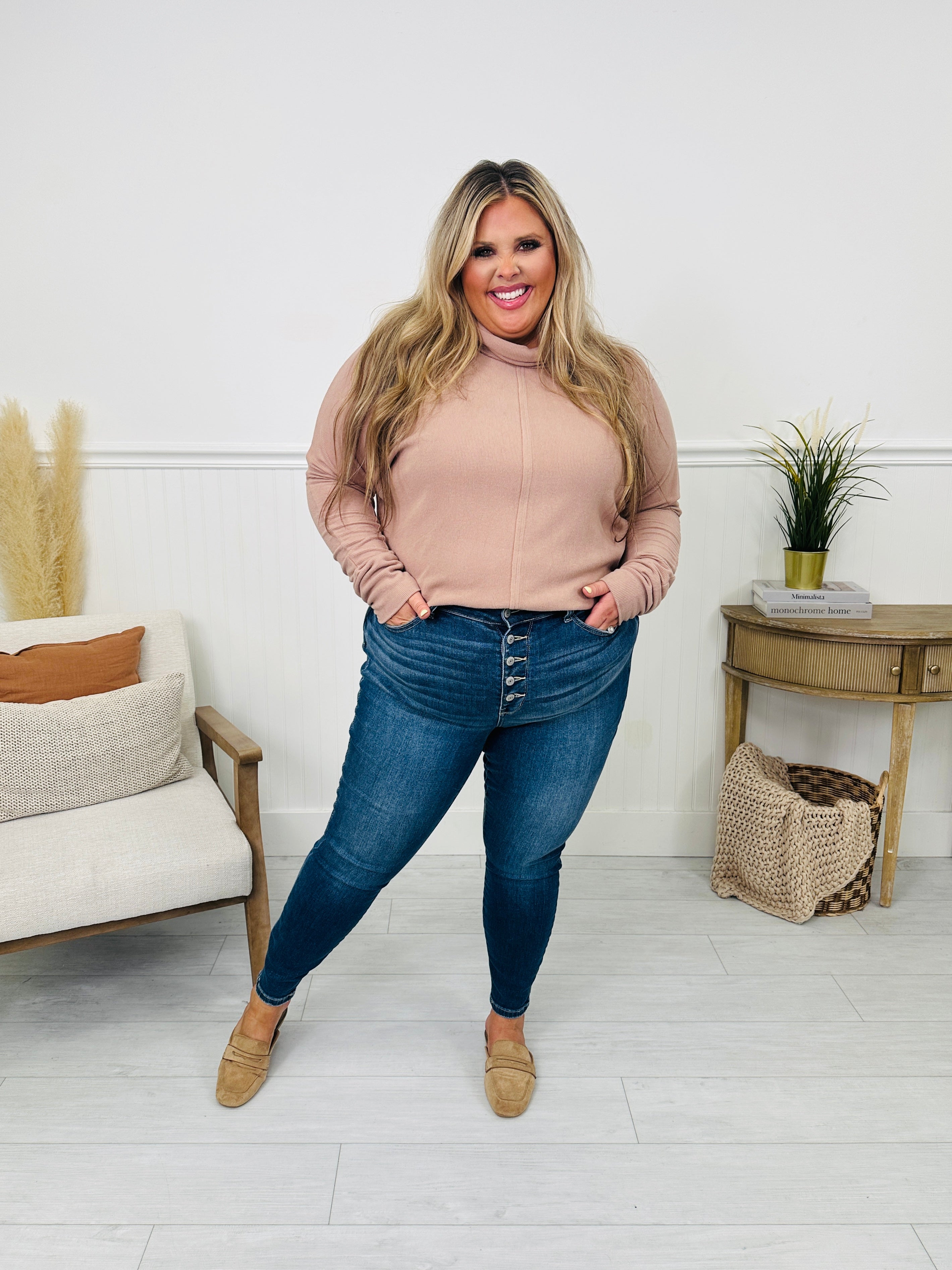 Judy Blue We Stay Fly Button Fly Skinny Jeans