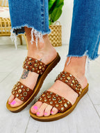 Dazzle Steps Sandals In Cognac