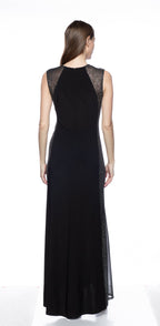 Marina  Long Side Panel ITY Combo Dress
