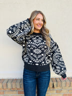 Harvest Heartbeat Sweater in Charcoal