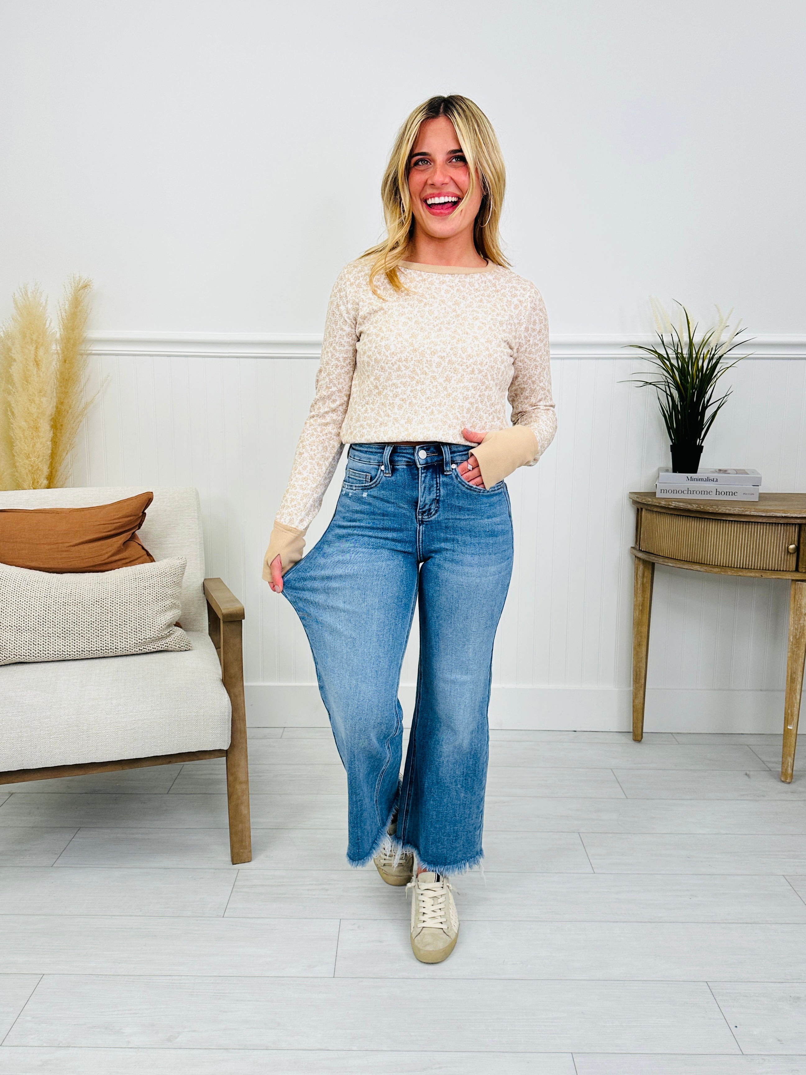 On The Go Tummy Control Wide Leg Jeans