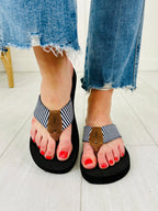 Sea The Stripes Flip Flops in Navy