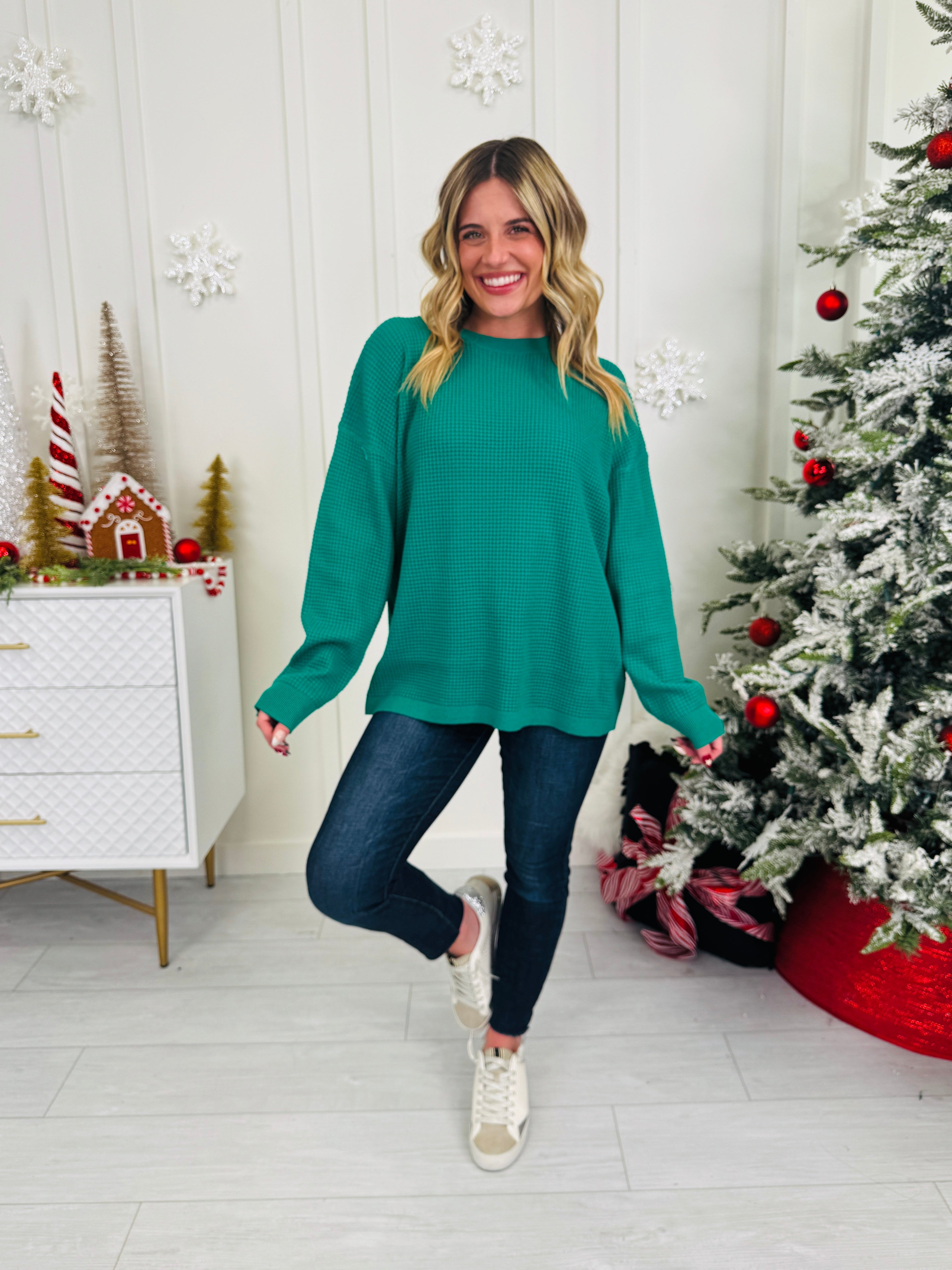 Sweet Like Santa Thermal Pullover in Multiple Colors