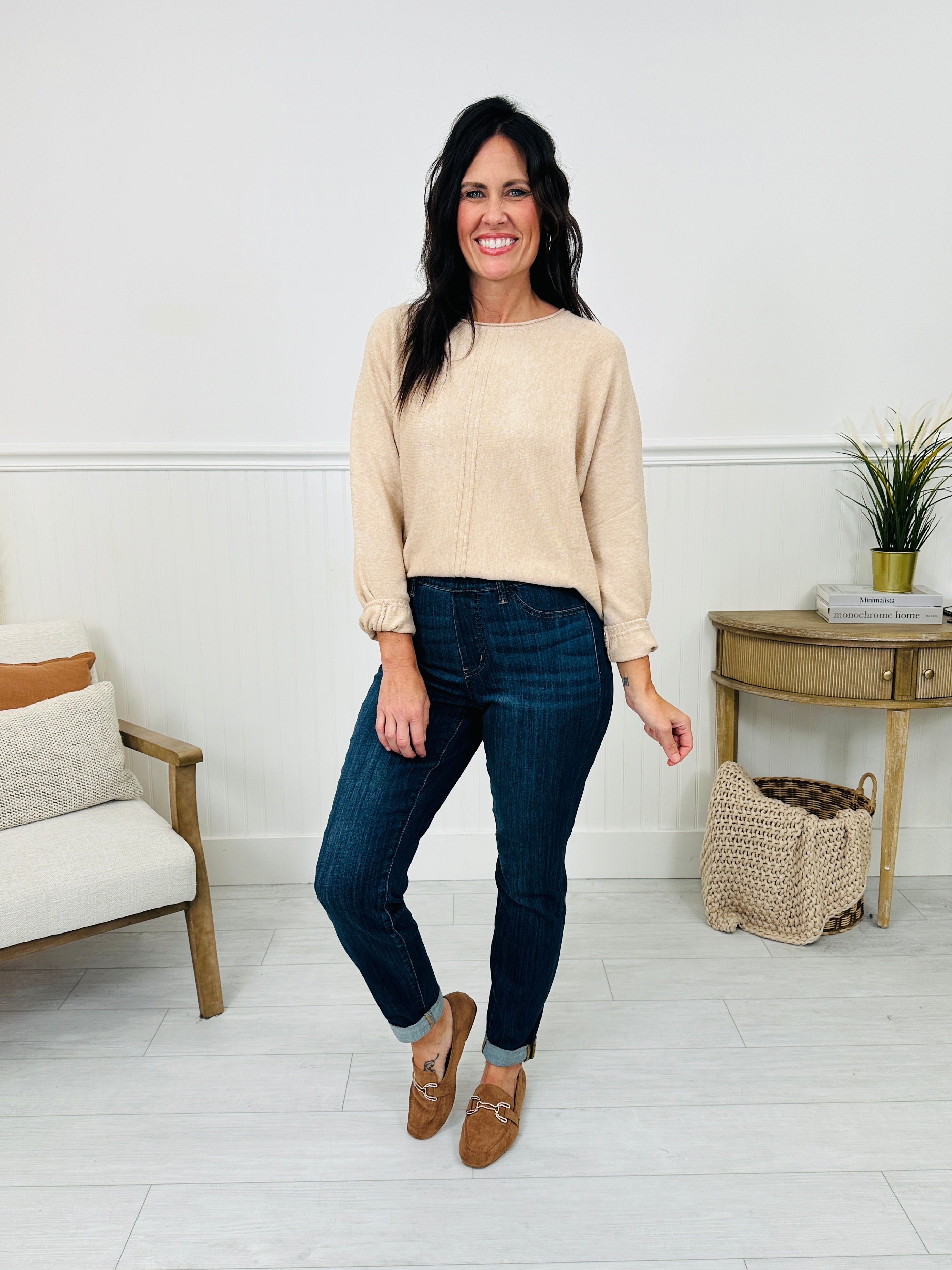 Judy Blue REG/CURVY Pulling Me Back Double Cuff Slim Fit Jeans