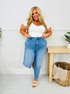 Take The Bait Slim Straight Cropped Jeans With Tummy Control