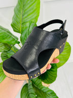 Naturally Elevated Wedges In Black Stitch