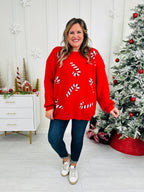 Candy Cane Cutie Sweater In Multiple Colors