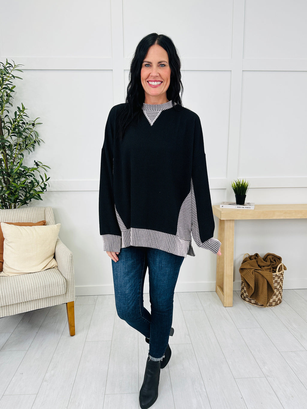 Ribbed Radiance Sweater