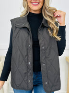 Quilted In The Quiet Vest- Multiple Colors!