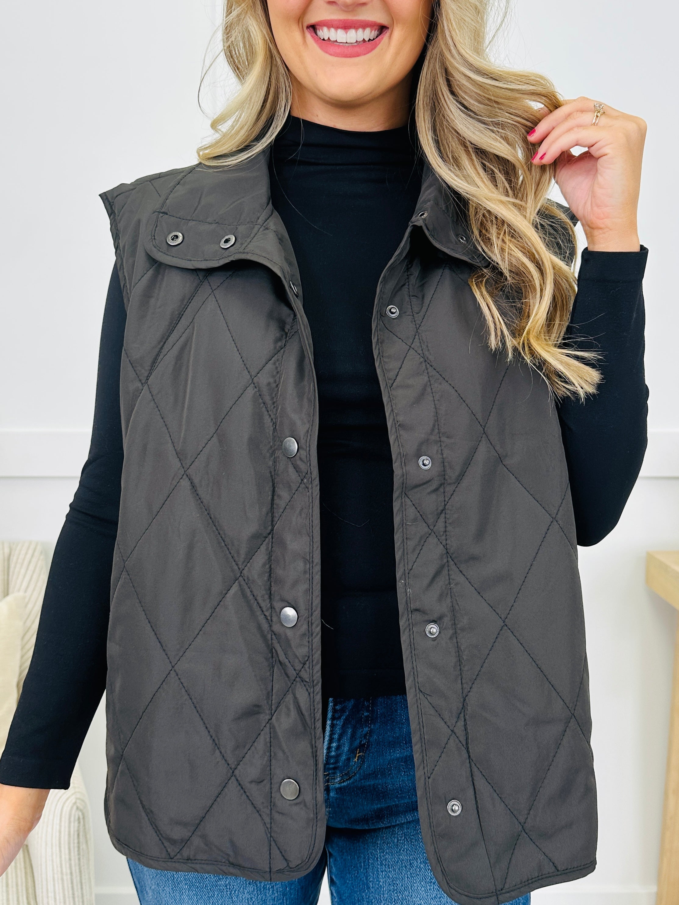 Quilted In The Quiet Vest- Multiple Colors!
