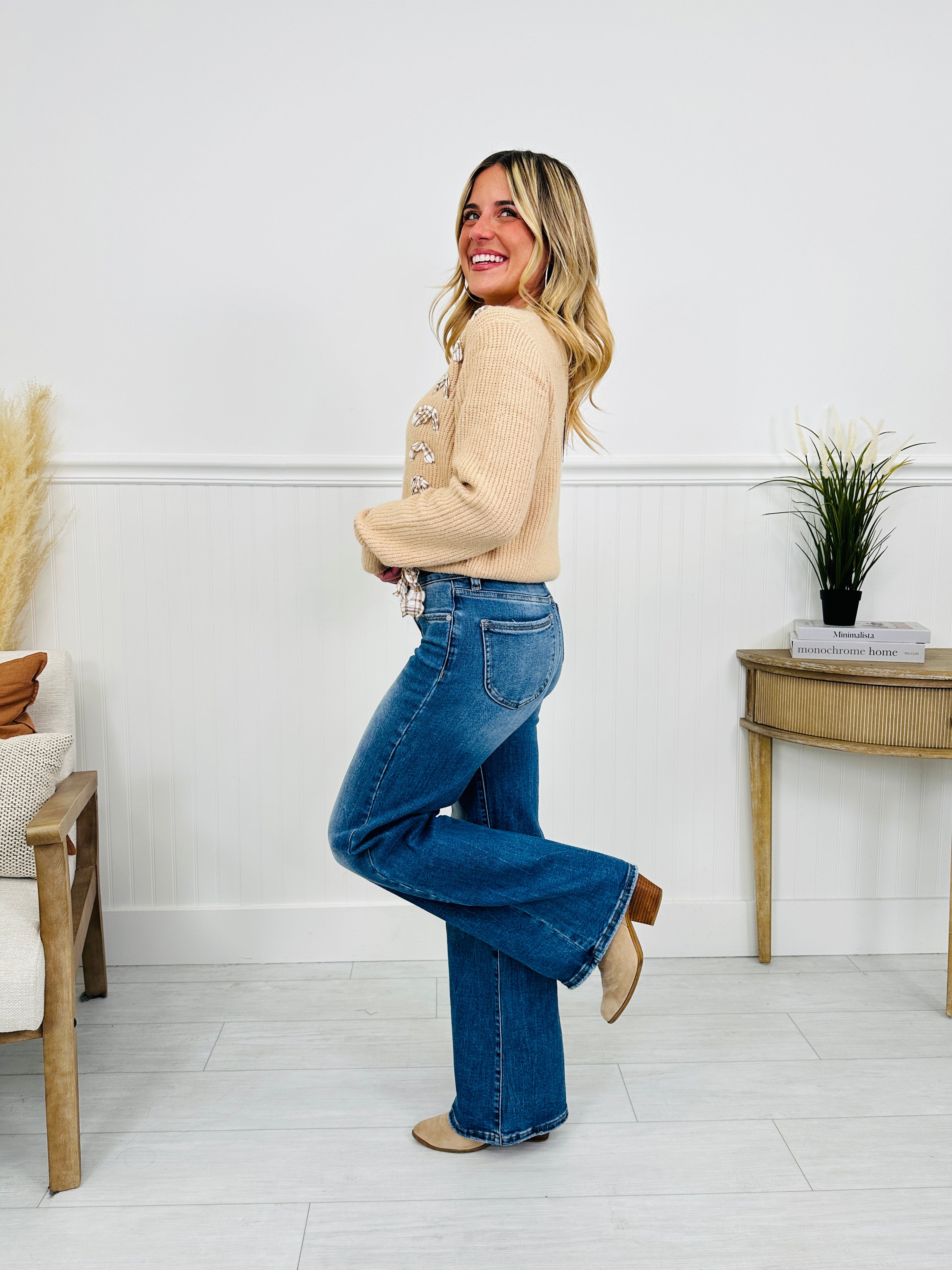 Just Four You Tummy Control Wide Leg Jeans in Four Inseams