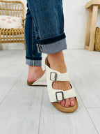 Buckled Style Sandals in White
