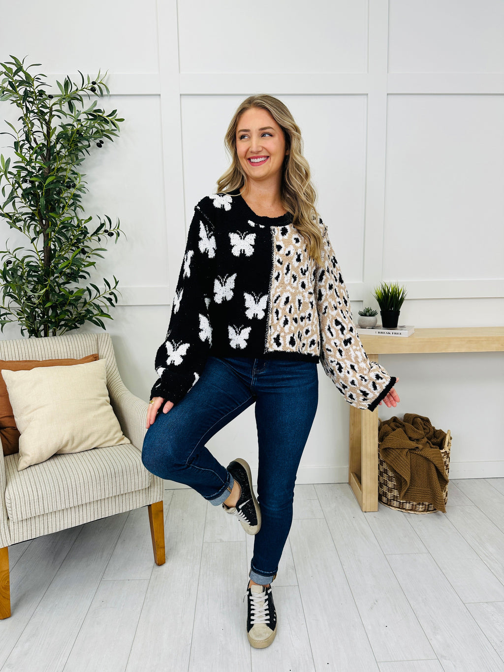 All Mixed Up Sweater in Black Multi