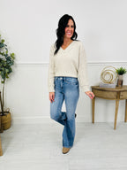 Two Tone Trend Tummy Control Flare Jeans