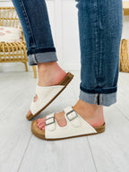Buckled Style Sandals in White
