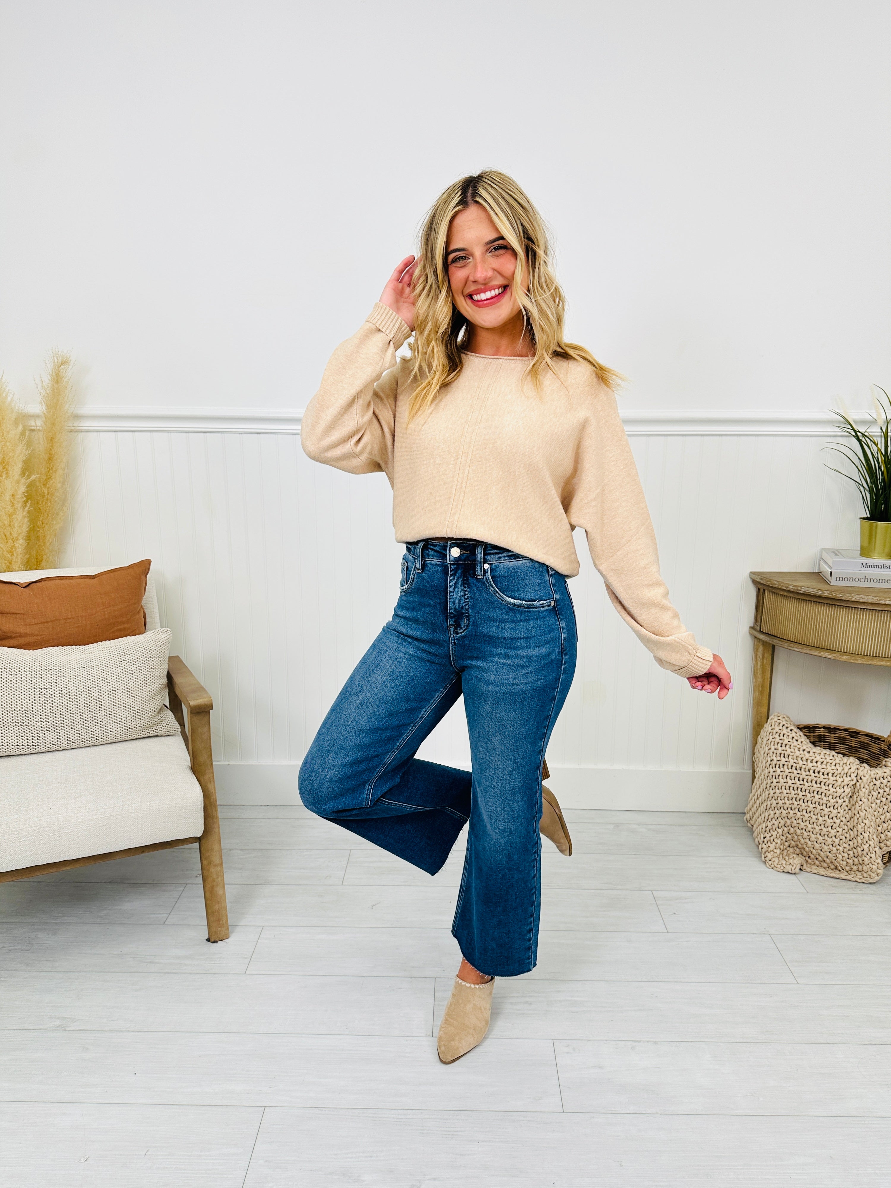 My Everything Cropped Wide Leg Tummy Control Jeans