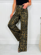 Judy Blue Walk On The Wild Side Retro Wide Leg Leopard Jeans