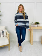 Hearts In The Static Sweater in Navy