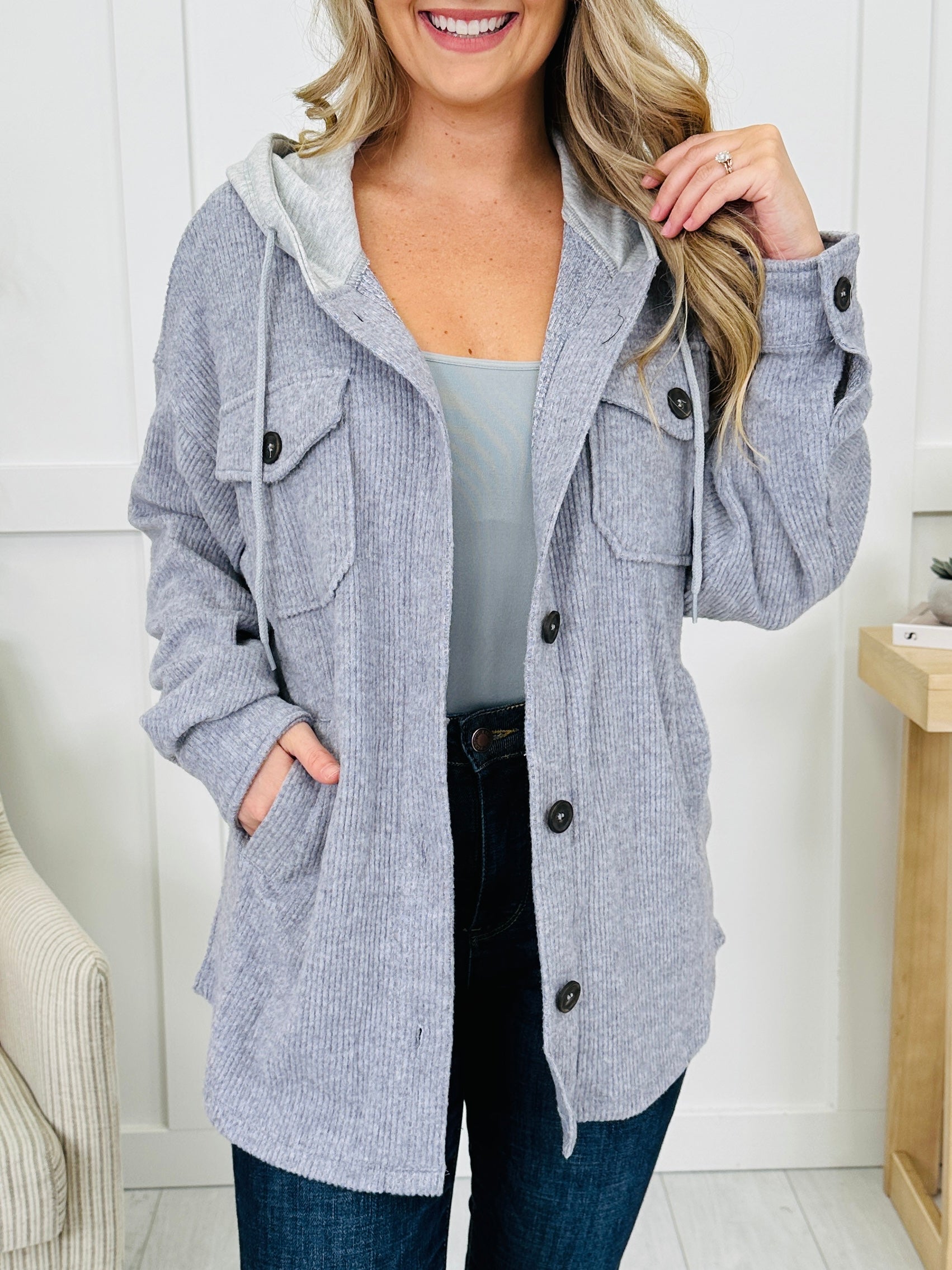 Casual Authority Shacket- Multiple Colors!