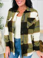 Rustic Runway Shacket in Olive