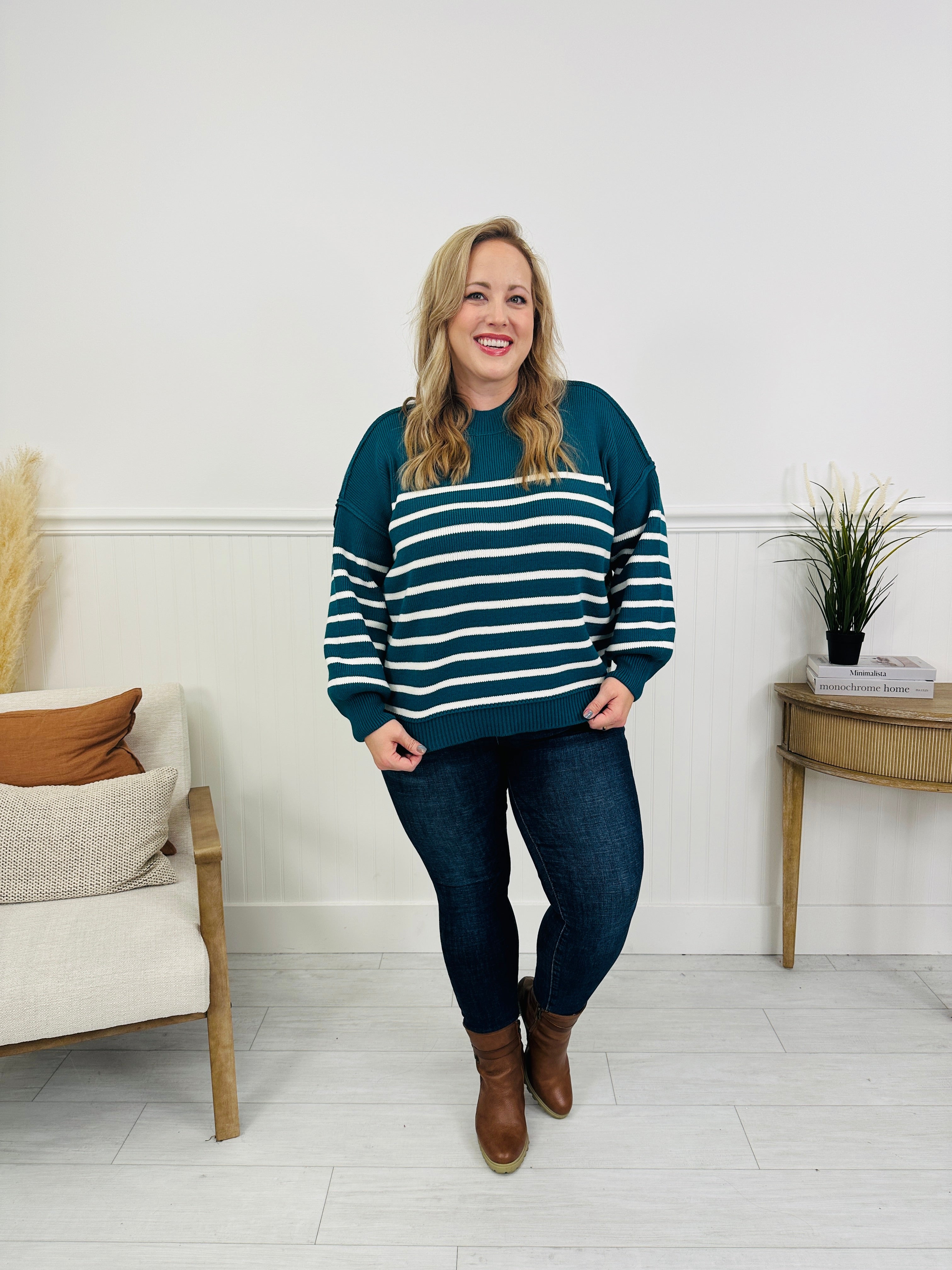 Falling For Stripes Sweater-Multiple Colors!