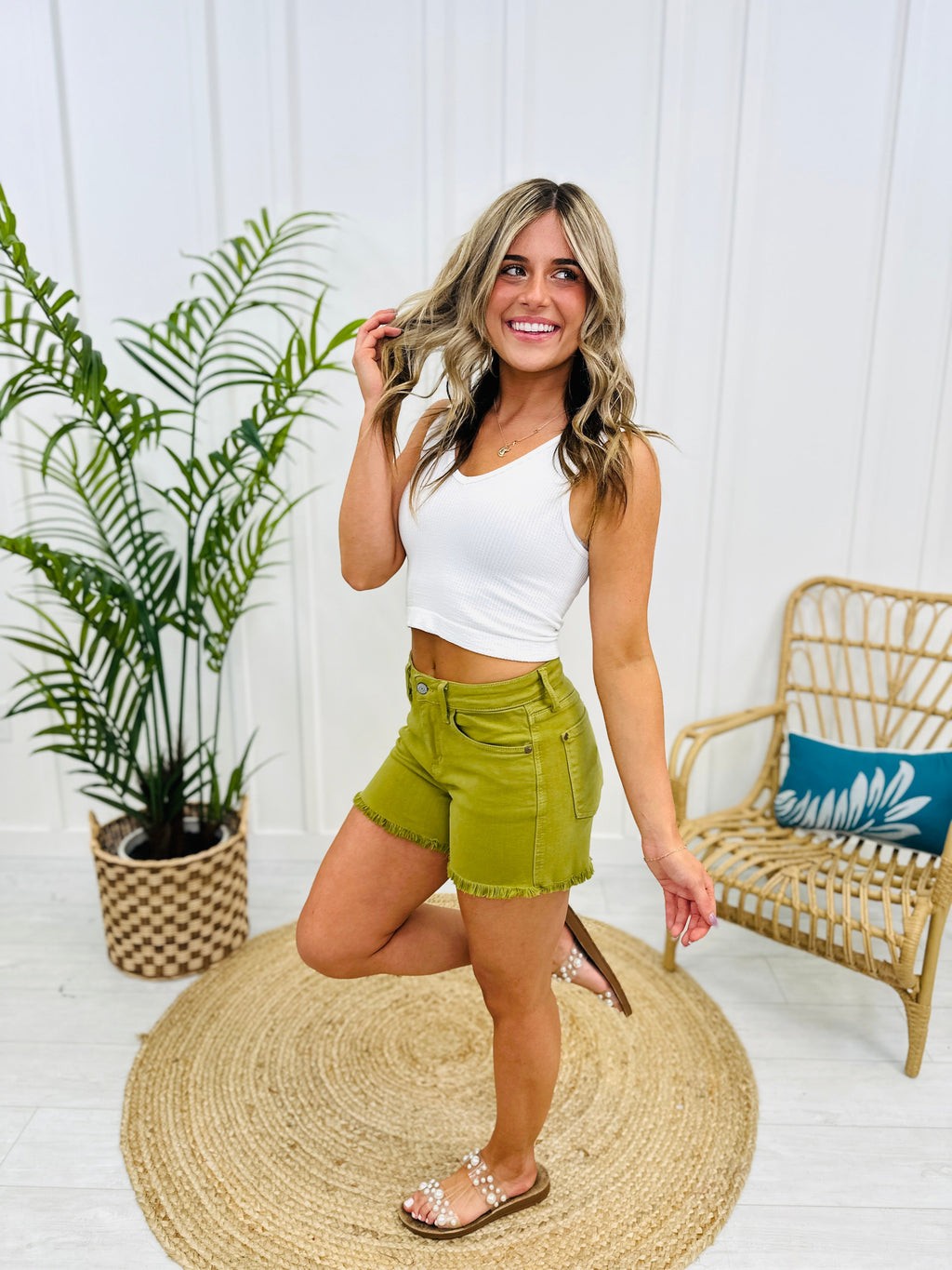 Judy Blue Color Me Happy Garment Dyed Shorts- Multiple Colors in Reg/Curvy