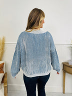 Stay For The Season Sweater in Blue
