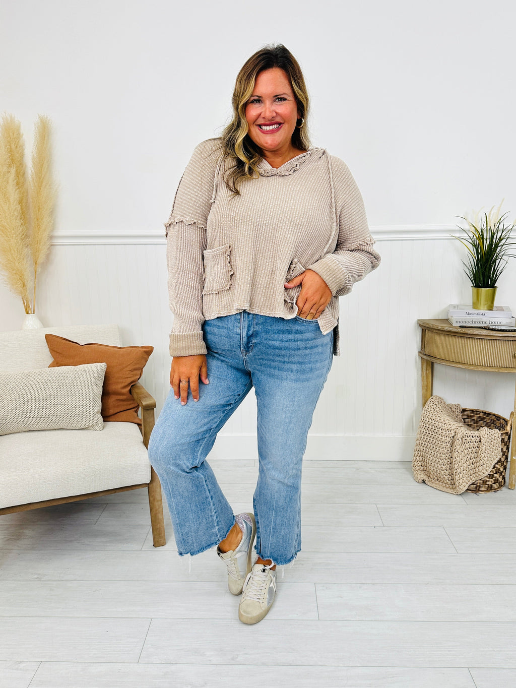 Kick Back And Relax Kick Flare Cropped Jeans