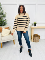 Never Out Of Line Sweater in Beige/Black
