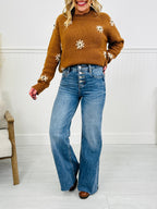 Push Your Buttons Tummy Control Wide Leg Jeans