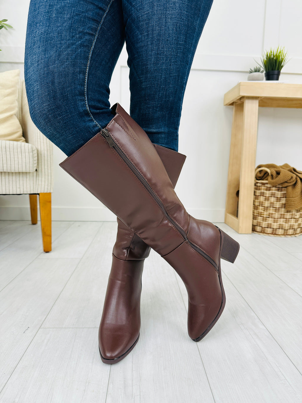 Keep Me Standing Boots in Brown