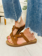 Strapped Serenity Sandals in Cognac
