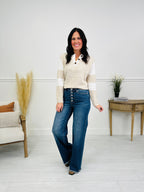 Judy Blue Touch of The Button Column Jeans