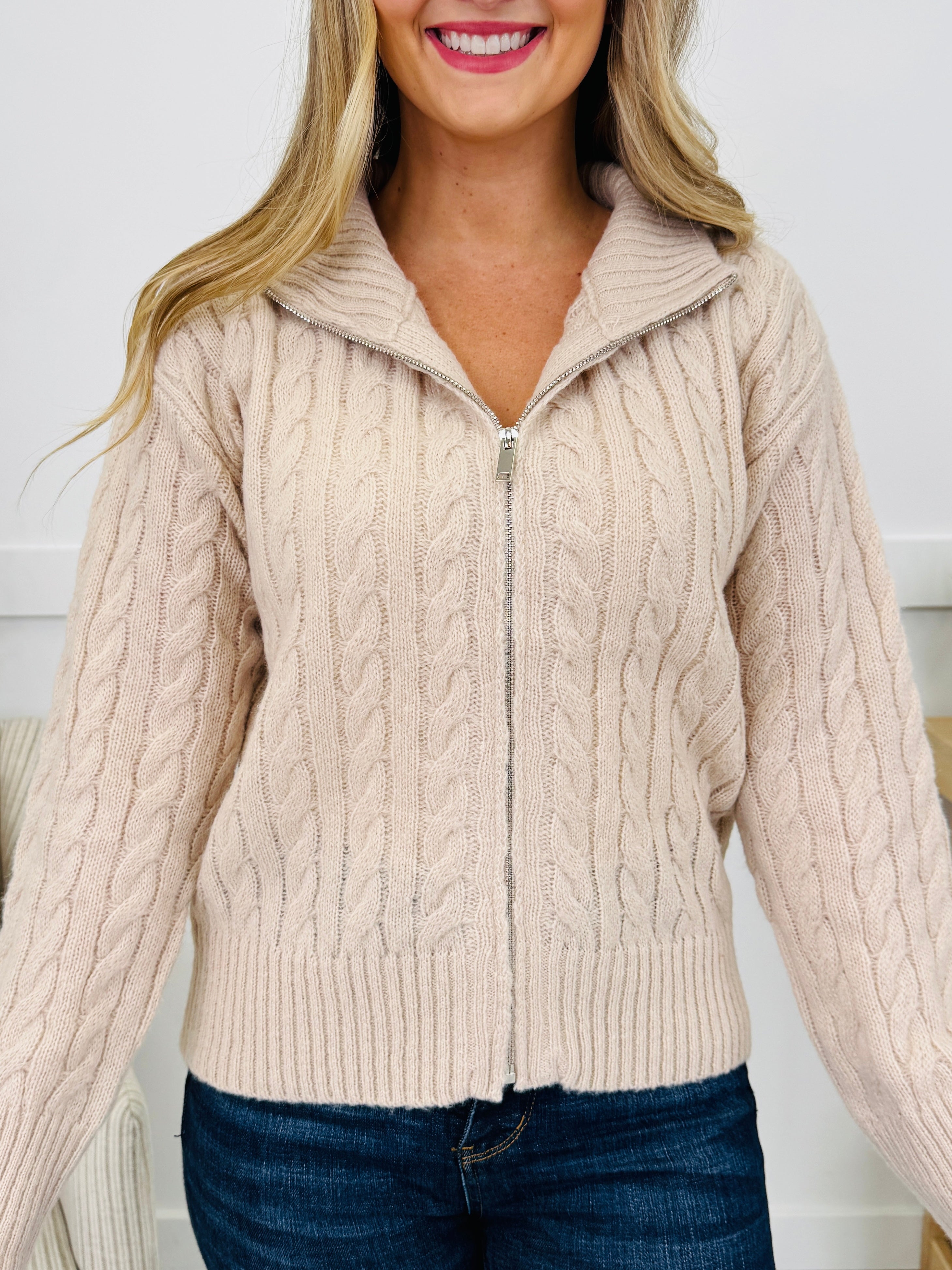 In The Still Of The Night Sweater in Beige