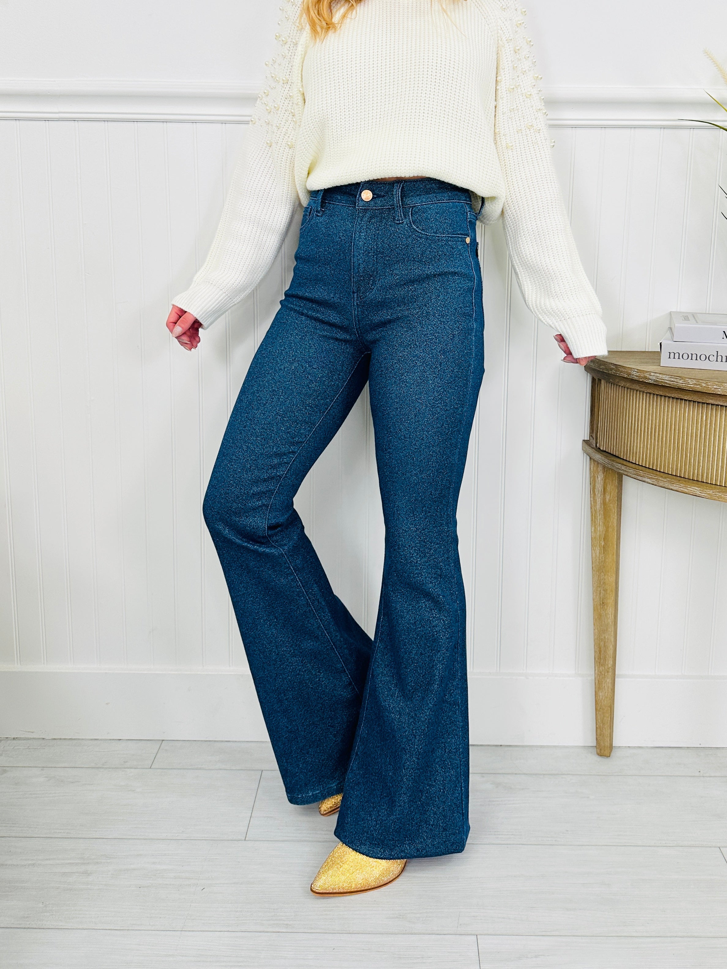 Judy Blue Feeling Glamorous Sparkle Flare Jeans