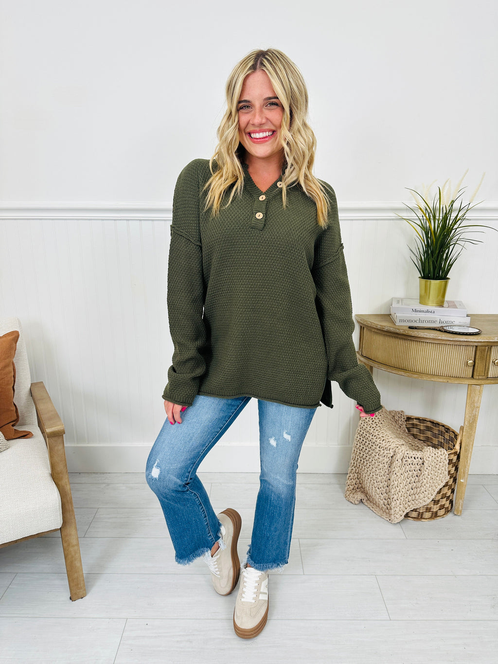 Reset Button Sweater- Multiple Colors!