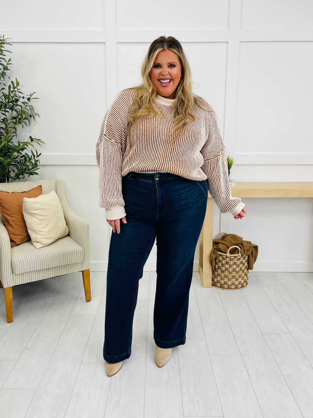Judy Blue Double Time Wide Leg Jeans