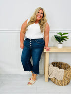 Judy Blue On The Fly Cropped Wide Leg Jeans