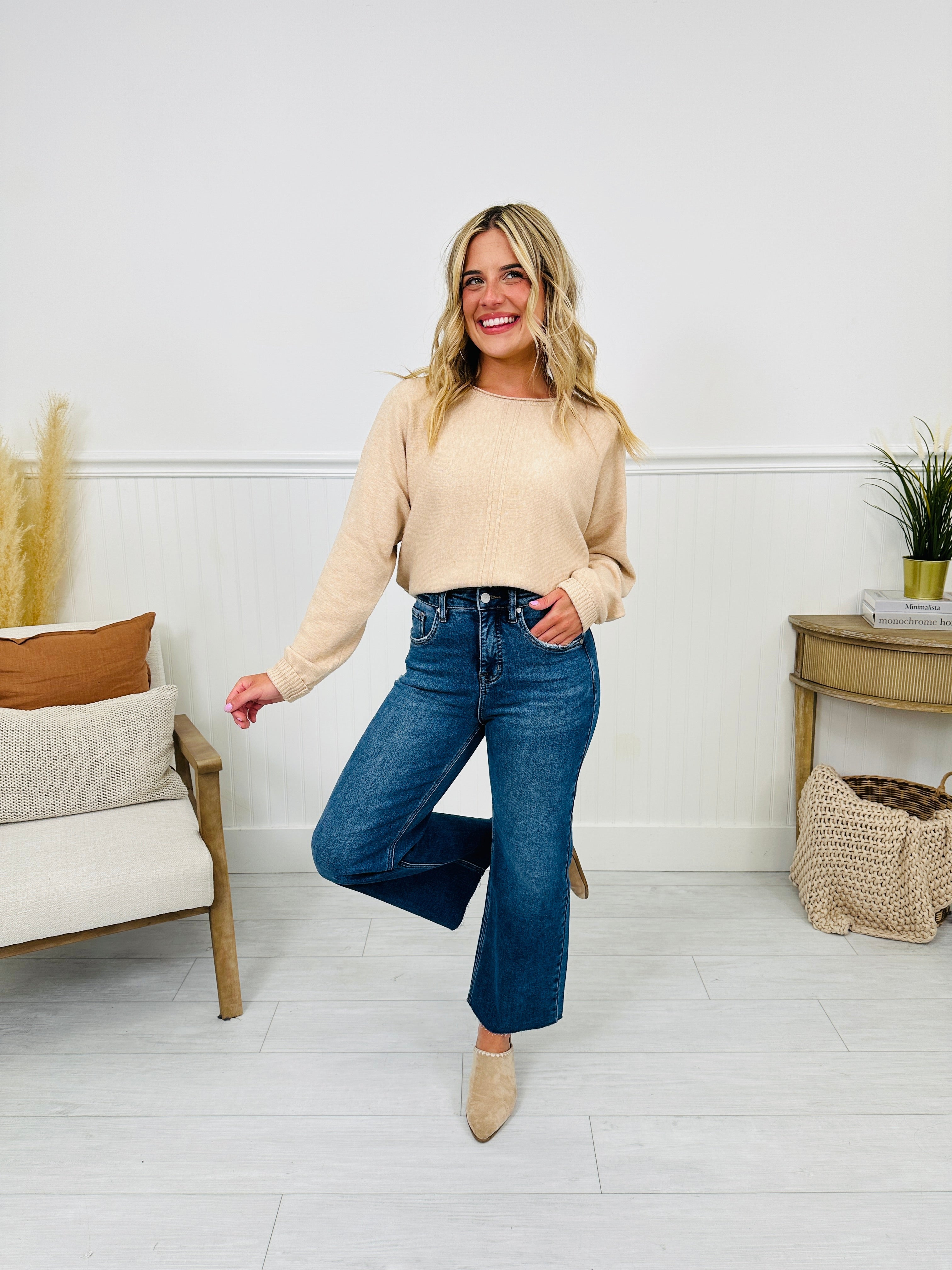 My Everything Cropped Wide Leg Tummy Control Jeans