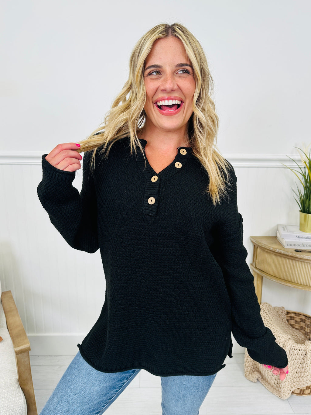Reset Button Sweater- Multiple Colors!