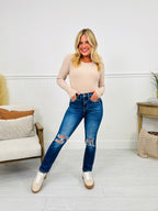 Bridge The Gap Cropped Straight Tummy Control Jeans