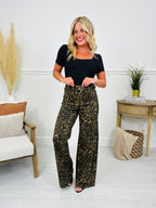 Judy Blue Walk On The Wild Side Retro Wide Leg Leopard Jeans