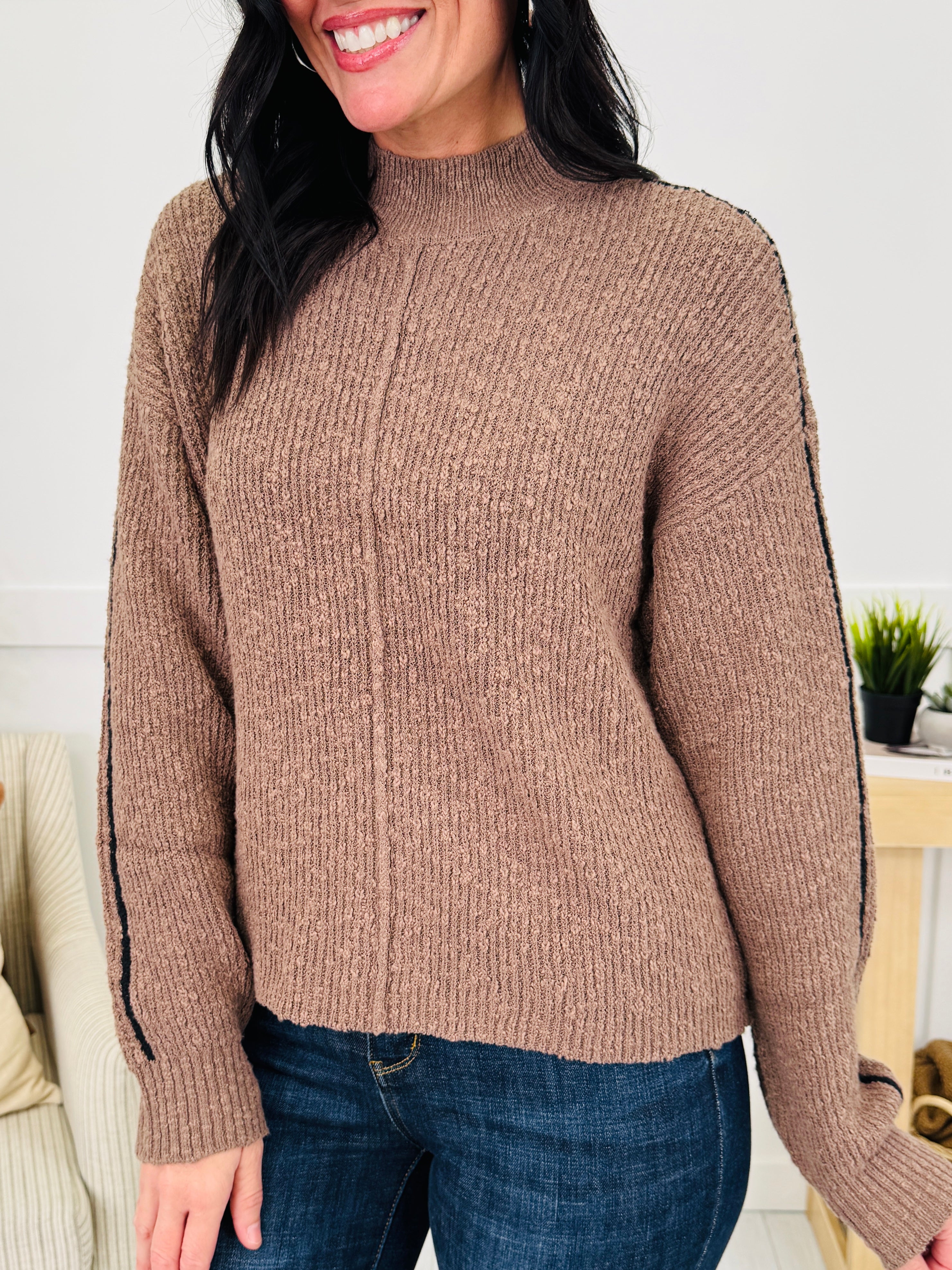 Modern Trace Sweater in Mocha