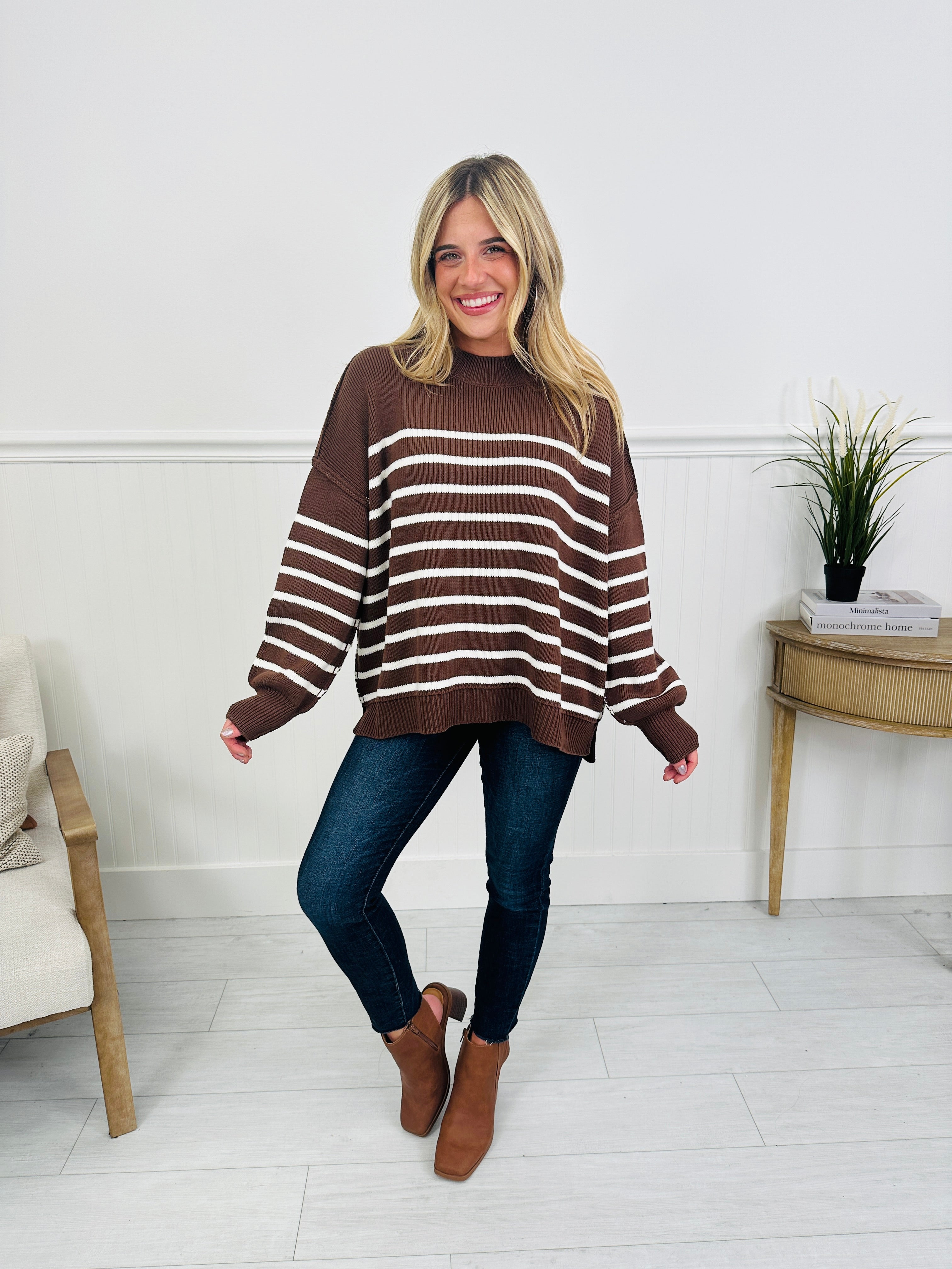 Falling For Stripes Sweater-Multiple Colors!