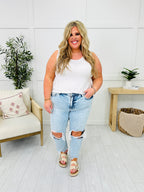 You're My Lover Light Cropped Straight Leg Jeans