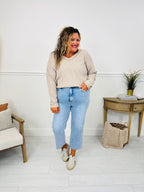 Along For The Ride Wide Leg Cropped Jeans With Tummy Control