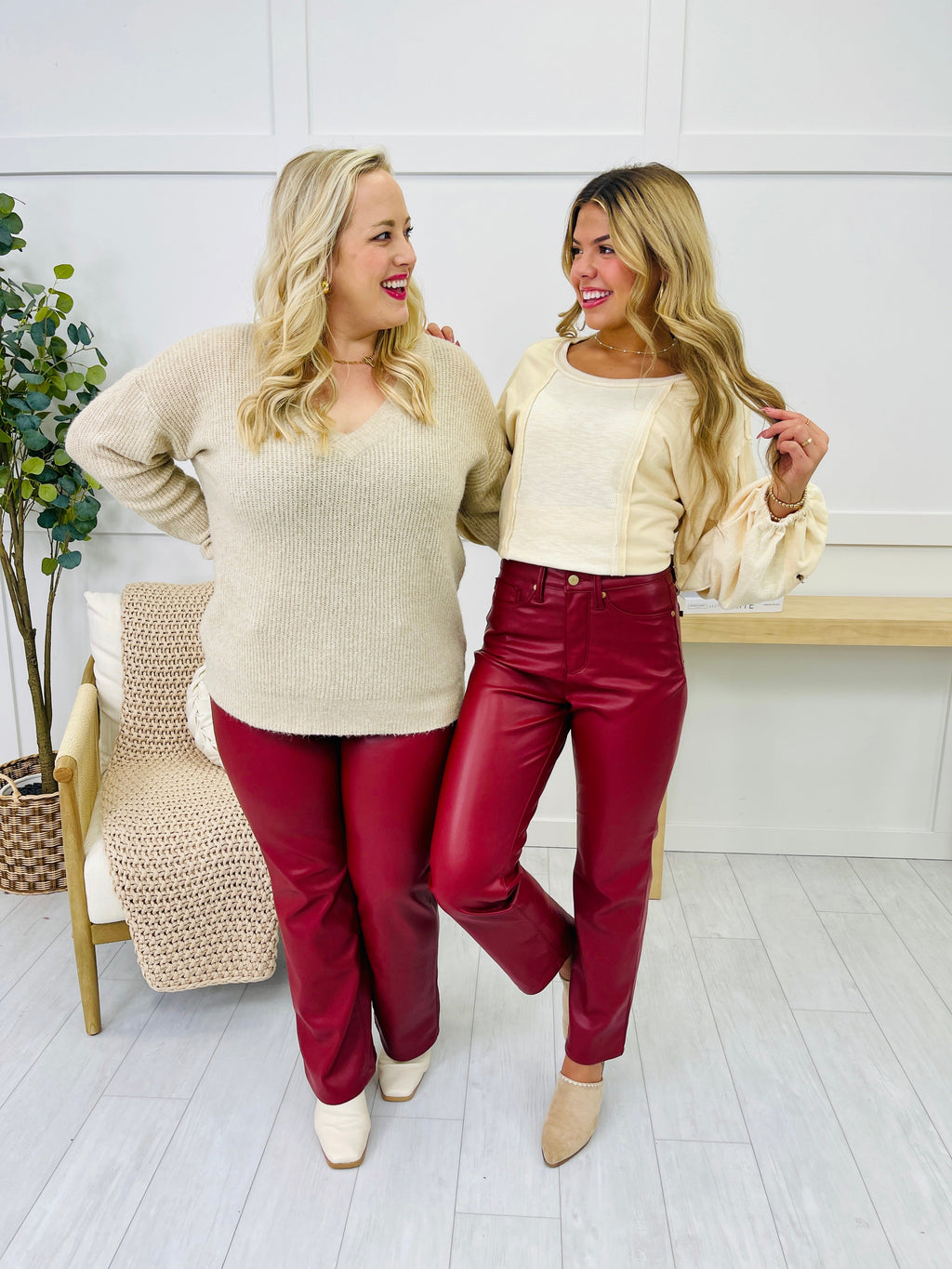 Judy Blue Flawless Finish Tummy Control Faux Leather Pants